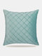 1 PC Velvet Solid Lattice Decoration In Bedroom Living Room Sofa Cushion Cover Throw Pillow Cover Pillowcase - Green