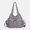 Women Multi-pocket Waterproof Woven Hardware Crossbody Bag Shoulder Bag Handbag Tote - Light Grey