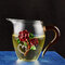 Transparent émail tasse ménage cristal verre fleur rose thé tasse - #1