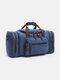 मेनिको मेन्स कैनवस आउटडोर लार्ज कैपेसिटी कैजुअल ट्रैवल बैग टोट क्रॉसबॉडी बैग शोल्डर बैग - नीला