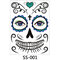 Face Temporary Tattoo Sticker Body Art Waterproof Masquerade Funny Makeup Halloween Fake Tattoo Transfer Paper - 01
