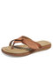 Summer Women's Soft Comfortable Leaf Decoration Open Toe Flip Flops Flat Slippers - Brown