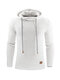 Mens Jacquard Slim Fit Casual Sport Hoodies Active-Wear - White