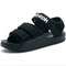 Sports Sandals Women's Season New Flat Bottom Beach Sandals Sponge Cake Thick Bottom Outdoor Casual Shoes - Black