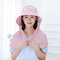 Women Summer Hats With Suncreen Wide Brim Visor Beach Cap  Sun Straw Hat - Pink