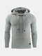 Mens Jacquard Slim Fit Casual Sport Hoodies Active-Wear - Light Gray