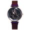Trendy Starry Sky Quartz Watch Stainless Steel Magnet Women Watch Waterproof Watch - Purple