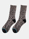 5 paires de chaussettes unisexes Dacron épaisses et mélangées, chaleur respirante, tube moyen - café