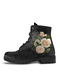 Large Size Casual Floral Print Lace-up Comfortable Combat Boots For Women - Pink