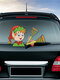 Christmas Snowman Elf Wiper Sticker Removable Rear Windshield Stickers Car Sticker - #06