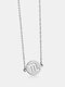 1 Pcs Titanium Steel Zodiac Constellation Round Shape Pendant Necklace - #10