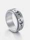 Вращающееся декомпрессионное кольцо со звездами и луной из титановой стали для мужчин - #01