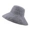 Women Foldable Cotton Thin Sunscreen Bucket Hat Outdoor Casual Travel Beach Sea Hat - Black