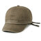 Men Women Casual Vintage Comfortable Cotton Ribbon Baseball Cap Outdoor Adjustable Sun Hat - Army Green