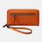 Women PU Leather Multi-card Slot Photo Card 6.3 inch Phone Bag Money Clip Wallet Purse - Brown