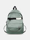 Men Nylon Waterproof Reflective Large Capacity Chains Backpack - Green
