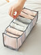 1 Pc 6/7/9/11Grids Jeans Compartment Storage Organizer Closet Storage Drawers Separator Clothes Folding Box Home Organizer - Gray-7Grids For Underpants