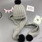 9 Colors Unisex Kid's Novelty Beanies Knit Hats + Scarf Set For 1Y-5Y - Grey