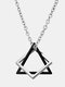 Vintage Square Geometric Squid Game Triangle-shape Titanium Steel Necklaces - #04