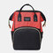 Women Canvas Casual Mummy And Kids  Patchwork Backpack - #04