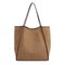 Women Canvas Simple Tote Handbag Shoulder Bag - Brown