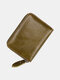 Vintage Mini Genuine Leather RFID Anti-Magnetic Multi-Slots Stitch Detail Card Holder Coin Bag - 1