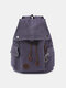JOSEKO Women Girls Boys Teenager Men's Canvas Outdoor Casual Flip Large Capacity Backpack - Blue