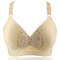 Thin Section Solid Color Adjustment Gathered Wireless Bra - Apricot