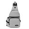 USB-Anschluss Nylon Light Chest Bag Large Capacity Shoulder Bag Crossbody Bags For Women - Grey