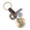 Retro Twelve constellation Woven Keychain Soft Leather Cord Keychain For Men - Virgo