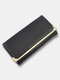 Metal Trim Buckle Decor 6.5 Anti-theft RFID Clutch Wallet Multi-slot  Card Holder Long Purse - Black