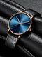 11 Colors Stainless Steel Men Vintage Business Watch Splashproof Decorated Pointer Quartz Watch - Rose Gold Case Blue Dial