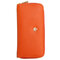 Women Crown Pattern Zipper Long Wallet - Orange