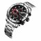 Business Sports Men Watch Stainless Steel Band Small Three-Hand Dial Chronograph Quartz Watch - Black