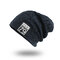 Mens Vogue Wool Velvet Knitted Hat Warm Good Elastic Hat Winter Outdoor Casual Beanie - Navy Blue