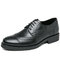 Men Brogue Microfiber Leather Non Slip Retro Casual Dress Shoes - Black