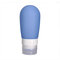 Spenderflasche aus Silikagel mit 60ml 80ml Shampooflasche tragbar für Reise - Blau 60ml