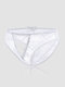 Women Sexy Floral Lace See Through Open Crotch Bowknot Panties - White