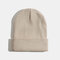 Unisex Solid Color Knitted Wool Hat Skull Cap Beanie Caps - Beige