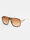 Unisex PC Full Square Frame HD Anti-UV Outdoor Sunshade All-match Large Frame Sunglasses - Brown