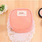 Candy Colors Cotton Linen Cosmetic Bag Zipper Organizer Bags Portable Storage Container - Pink