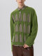 Solides Langarm-T-Shirt für Herren mit Cutout und Rundhalsausschnitt - Grün