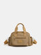 Women Fashion Nylon Waterproof Multi-Pockets Crossbody Bag Handbag - Khaki