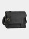 Multifunction Vintage Multi-Pockets Versatile Casual Crossbody Bag Shoulder Bag - Black