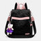 Women Anti theft Multi-Carry Laser Casual Backpack Shoulder Bag - Black