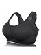 Women Plus Size High Impact Support Wireless Front Fastening Posture Yoga Sports Bras - Black