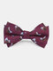 Men Dacron Cartoon Geometric Pattern Jacquard Double Layer Bowknot Formal Suit Bow Tie - #14