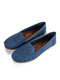 Large Size Women Comfy Soft Breathable Hollow Stitching Flat Driving Shoes - Blue