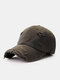 Unisex Cotton Distressed Ripped Hole Solid Color Trendy All-match Adjustable Outdoor Sunshade Peaked Caps Baseball Caps - Gray