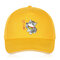 JASSY Unisex Cotton Polyester Cute Cat Print Fashion Spring Summer Leisure Adjustment Outdoor Sun Hat Baseball Cap - Yellow
